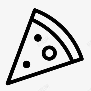 披萨快餐块图标图标