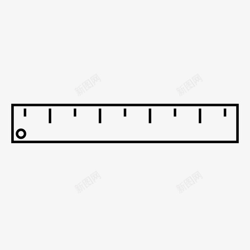 尺子距离测量图标svg_新图网 https://ixintu.com 学校 尺子 文具 测量 距离