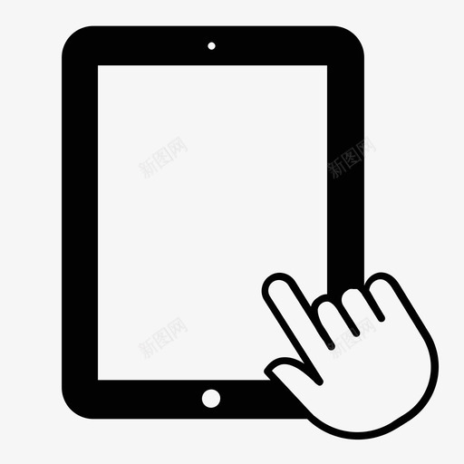 手指点击互动ipad图标svg_新图网 https://ixintu.com ipad 互动 互动手机 平板电脑 手指点击