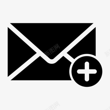 电子邮件添加黑邮件电子邮件图标图标