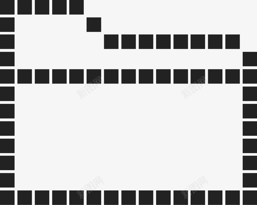 文件夹容器空图标svg_新图网 https://ixintu.com 像素 复古 容器 文件夹 空