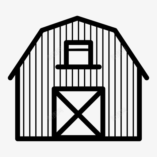 谷仓动物乡村图标svg_新图网 https://ixintu.com 乡村 农场 动物 谷仓