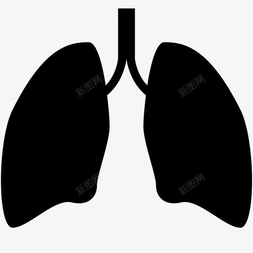 肺癌症医学图标svg_新图网 https://ixintu.com 医学 医疗和健康雕文 器官 烟雾 癌症 肺