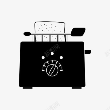 烤面包机食物快餐图标图标