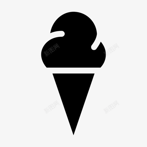冰淇淋蛋卷舔图标svg_新图网 https://ixintu.com 冰淇淋 甜 舔 蛋卷 融化 食物字形