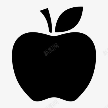 苹果水果健康图标图标