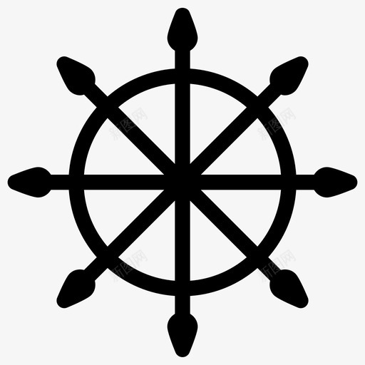 舵手船海图标svg_新图网 https://ixintu.com 旅游 旅游线路图标 海 舵手 船
