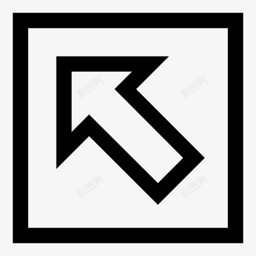 左上箭头方向图标svg_新图网 https://ixintu.com 导向 左上 左上角 方向 箭头
