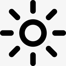 天气预报界面阳光晴朗天气预报图标高清图片