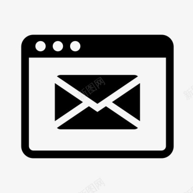 浏览器电子邮件信封收件箱图标图标
