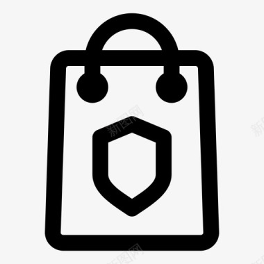 安全购物袋网上购物车网上购物图标图标