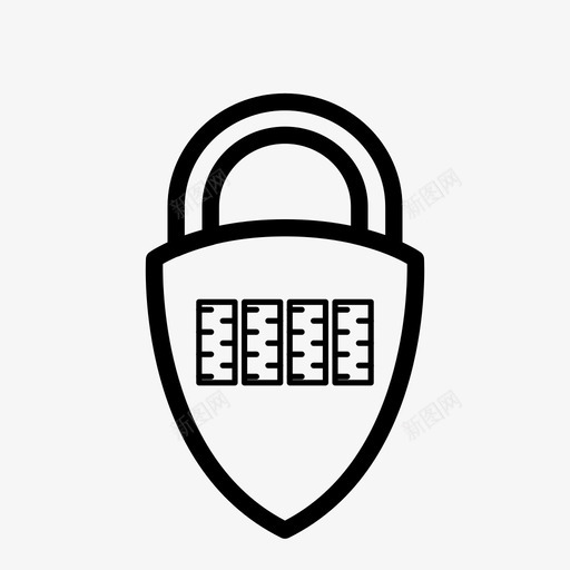 挂锁组合锁锁定密码图标svg_新图网 https://ixintu.com 安全 密码 挂锁组合锁 锁 锁定