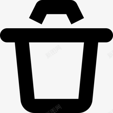 垃圾桶罐头删除图标图标