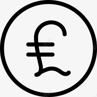 欧元硬币货币欧洲图标图标