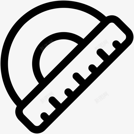 量角器量具数学图标svg_新图网 https://ixintu.com 几何工具 学校和教育可爱的图标 度数工具 数学 曲线 科学 绘图 角 量具 量角器