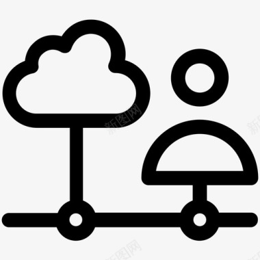 云网络云共享人图标图标