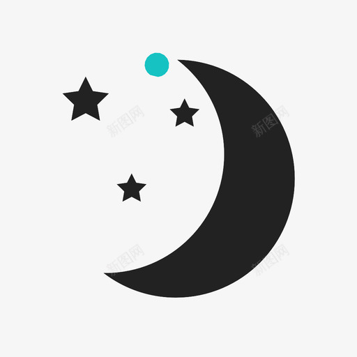 月光万圣节卫星图标svg_新图网 https://ixintu.com 万圣节 卫星 月光