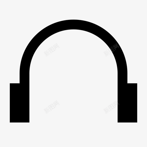 耳机耳朵音乐图标svg_新图网 https://ixintu.com 移动和计算机设备字形 耳朵 耳机 音乐