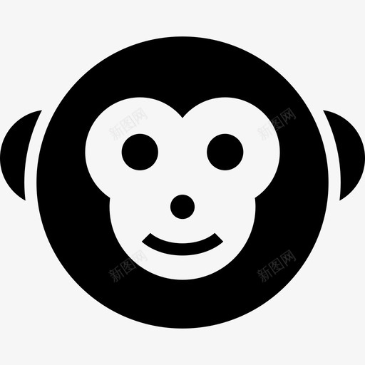 猴猿黑猩猩图标svg_新图网 https://ixintu.com 动物和自然雕文 头 猴 猿 脸 黑猩猩
