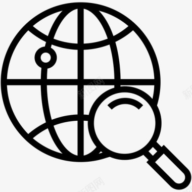 搜索位置地球仪互联网搜索图标图标