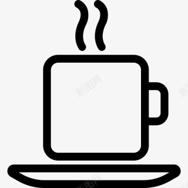 热咖啡咖啡因杯子图标图标