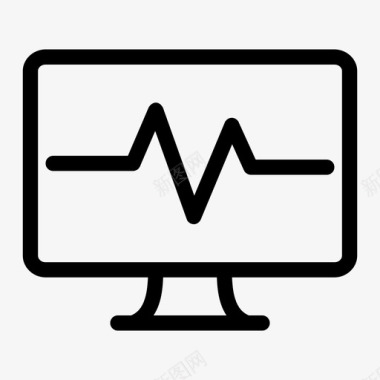 监视器心跳计算机显示器imac图标图标