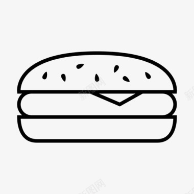芝士汉堡烧烤面包图标图标