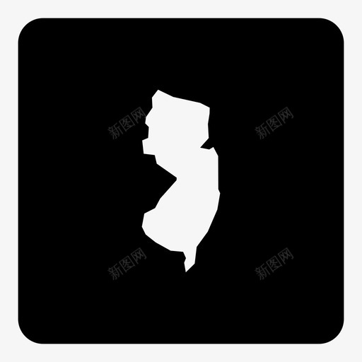 新泽西美国位置图标svg_新图网 https://ixintu.com 位置 地图 州 新泽西 美国 美国广场地图