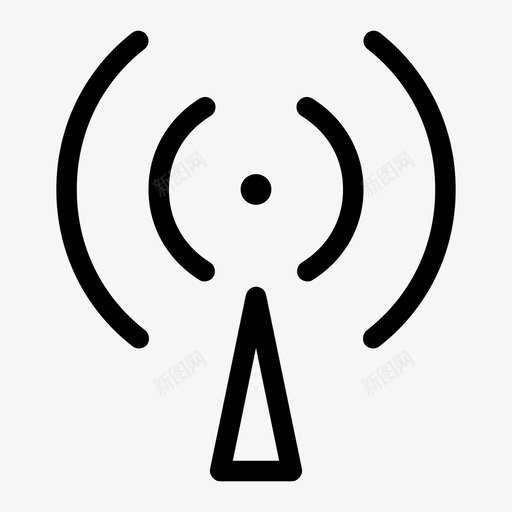 信号强良好发射机图标svg_新图网 https://ixintu.com wifi 信号强 发射机 指示介质 良好