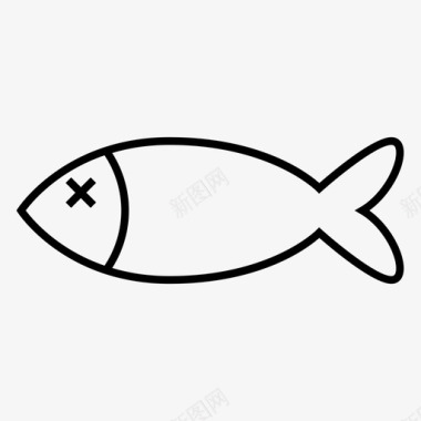 鱼鳕鱼死鱼图标图标