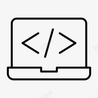代码笔记本笔记本电脑接口笔记本电脑屏幕图标图标