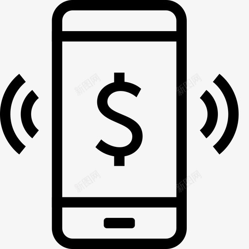 移动货币在线图标svg_新图网 https://ixintu.com dottie 在线 支付 智能手机 移动 货币 购物