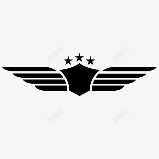 飞行员联队空军徽章图标svg_新图网 https://ixintu.com 徽章 战斗机 空军 飞行员联队
