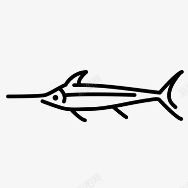 剑鱼鱼钓鱼图标图标