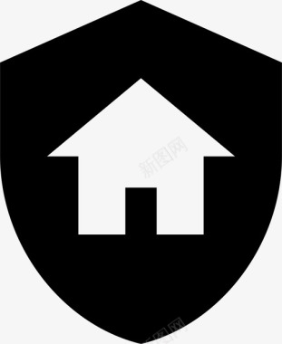 家庭安全房子盾牌图标图标