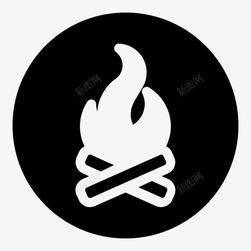 火燃烧火焰图标svg_新图网 https://ixintu.com 火 火和火焰 火炬 火焰 燃烧