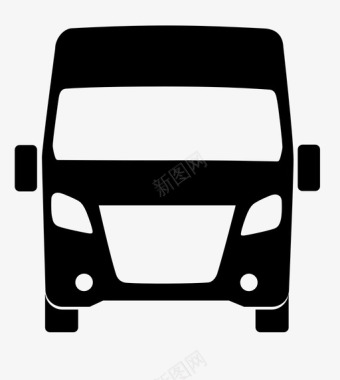 货车公共汽车距离图标图标