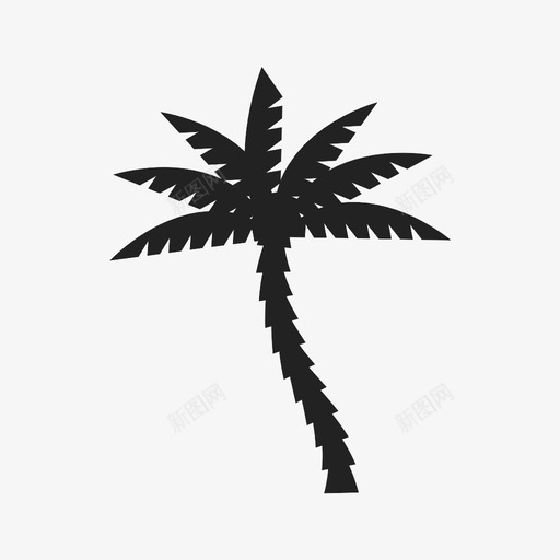 棕榈树常绿树夏季图标svg_新图网 https://ixintu.com 夏季 常绿树 棕榈树
