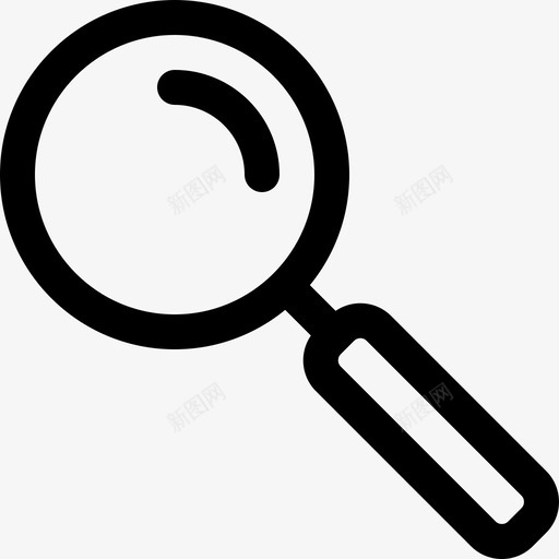 搜索查找查看图标svg_新图网 https://ixintu.com 搜索 放大镜 查找 查看 缩放 角质32像素网格2倍笔划