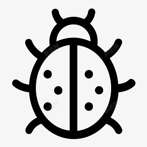 瓢虫甲虫昆虫图标svg_新图网 https://ixintu.com 动物 昆虫 瓢虫 甲虫