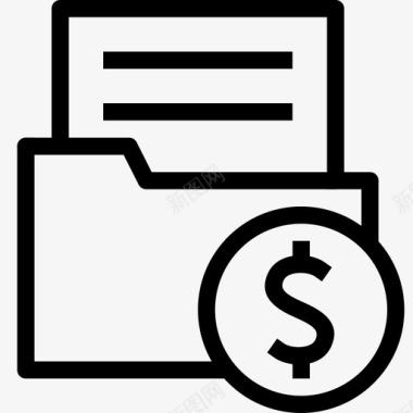 文件夹财务货币图标图标