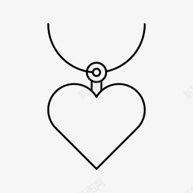 心形项链白天爱情图标图标