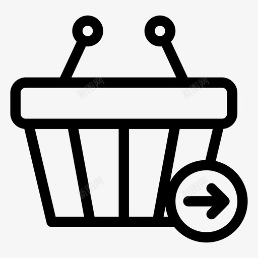 下一个购物篮电子商务市场图标svg_新图网 https://ixintu.com 下一个购物篮 市场 电子商务 网上商店 购物者 购物车