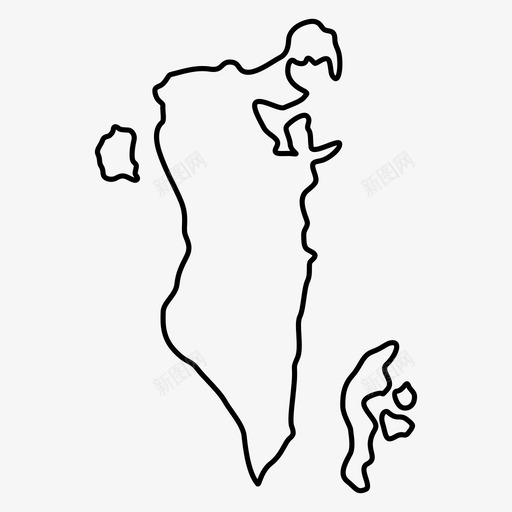 巴林国家地图岛屿图标svg_新图网 https://ixintu.com 国家地图 岛屿 巴林 巴林王国 平滑的国家地图
