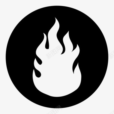 火焰燃烧火炬图标图标