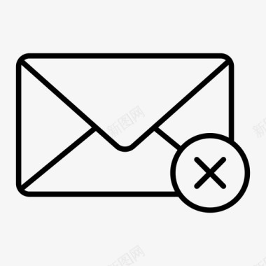 电子邮件删除电子邮件收件箱图标图标