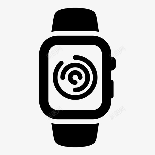 智能手表电子设备iwatch图标svg_新图网 https://ixintu.com iwatch 大 智能手表 电子设备 腕表