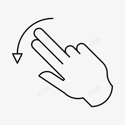 两个手指滑动手势手图标svg_新图网 https://ixintu.com 两个手指滑动 手 手势 轻触