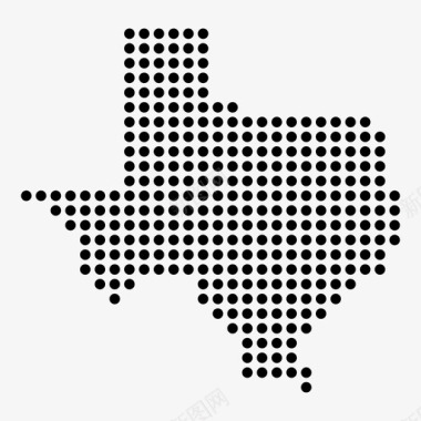 德克萨斯州美国位置图标图标