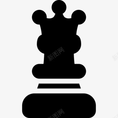 皇后国际象棋王冠图标图标